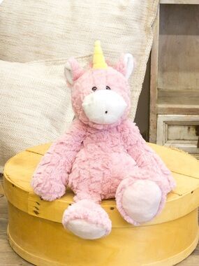 Demdaco Magellica Mellow Fellows Unicorn Pale Pink Plush Stuffed Animal